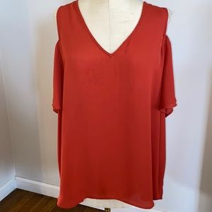 torrid 3X cold shoulder sheer top